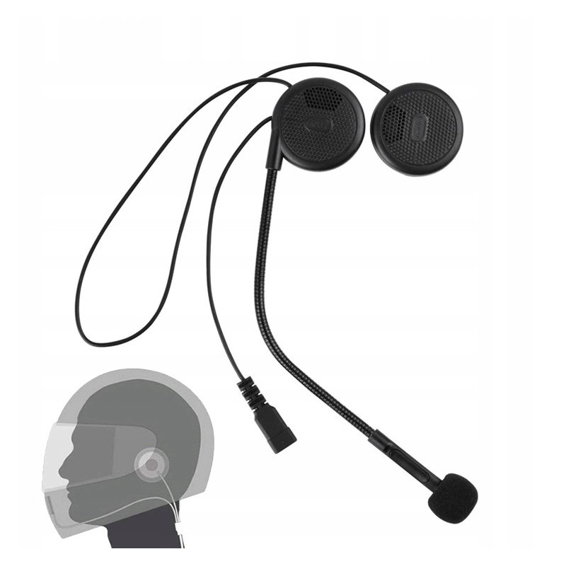 Zestaw słuchawkowy bluetooth do kasku - asystent google, siri - MKING.pl