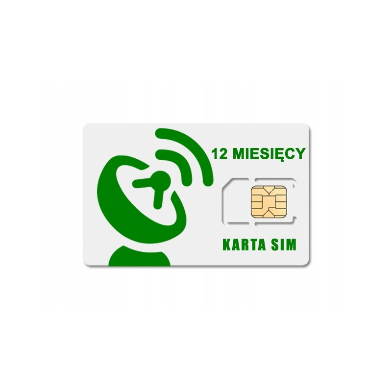 Karta SIM telemetryczna - 12 miesięcy GPS i konfiguracja lokalizatora