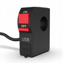 Przełącznik motocyklowy - przełącznik na kierownicę zawiera port USB do szybkiego ładowania - MKING.pl
