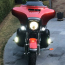 Światła LED na gmole motocyklowe - chromowane kierunkowskazy