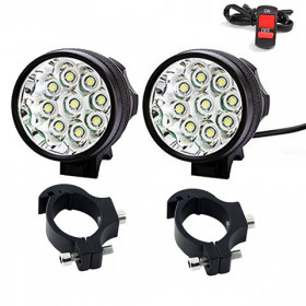 Halogeny motocyklowe - soczewkowe LED 90W 9000LM - reflektory