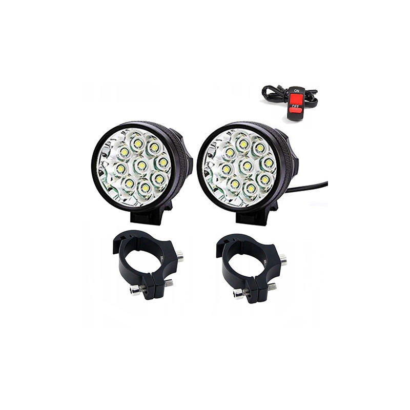 Halogeny motocyklowe - soczewkowe LED 90W 9000LM - reflektory