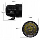 Halogeny motocyklowe - soczewkowe LED 90W 9000LM - reflektory
