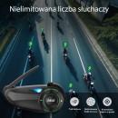 INTERKOM MOTOCYKLOWY EJEAS Q8 DO 6 KIEROWCÓW JEDNOCZEŚNIE RADIO FM BT 5.1