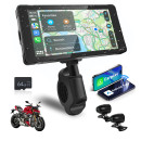 REJESTRATOR MOTOCYKLOWY NAWIGACJA CARPLAY ANDROID AUTO 2 KAMERY FULL HD BLUETOOTH WIFI MKT33