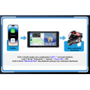 REJESTRATOR MOTOCYKLOWY NAWIGACJA CARPLAY ANDROID AUTO 2 KAMERY FULL HD BLUETOOTH WIFI MKT33