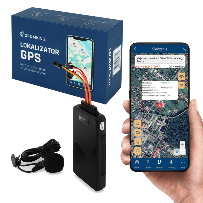 Podsłuch z funkcją odcięcia paliwa pojazdu - lokalizator GPS MK01