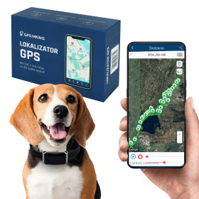 GPS dla psa - lokalizator obroża MK12P - śledzenie trasy zwierząt