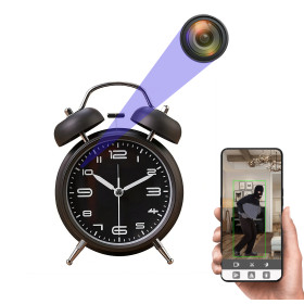 Ukryta kamera WiFI w zegarze budziku MKC63