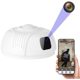 Ukryta kamera WiFi w czujniku dymu do 1 roku pracy MK020