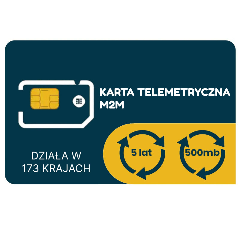 KARTA TELEMETRYCZNA M2M TRUPHONE BEZ ABONAMENTU 5 LAT 500MB INTERNET