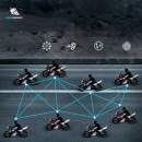 Interkom motocyklowy EJEAS MS8 8 osób 7000 m IP67 MESH 3.0 redukcja szumów