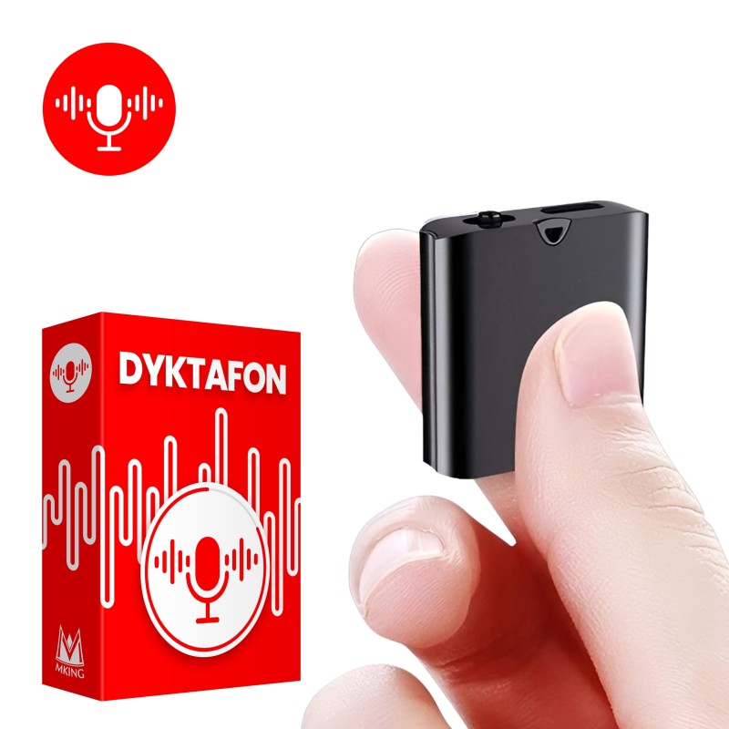DYKTAFON SZPIEGOWSKI Z MAGNESEM DETEKCJA DŹWIĘKU Q63 do 25 godzin działania