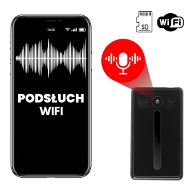 PODSŁUCH DYKTAFON ZDALNY WIFI NAGRYWANIE DETEKCJA GŁOSU NA ŻYWO MKAR02