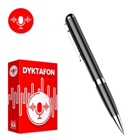 UKRYTY DYKTAFON DŁUGOPIS SZPIEGOWSKI NAGYRWANIE DO 20 GODZIN WBUDOWANE 8 GB