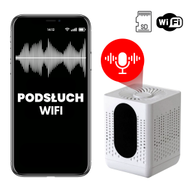 UKRYTY SZPIEGOWSKI DYKTAFON WIFI PODSŁUCH NAGRYWANIE DETEKCJA DO 7 MIESIĘCY